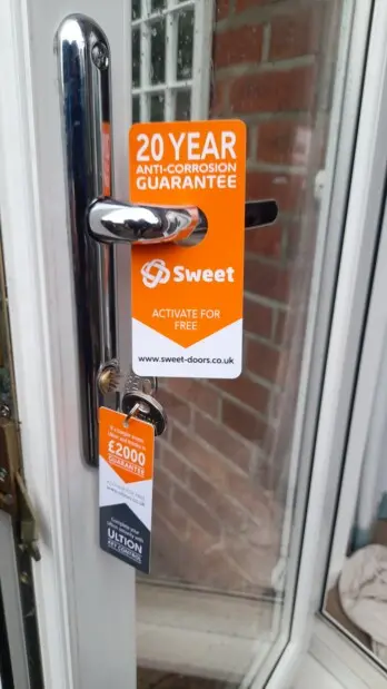 High security door handle and lock for upvc and composite doors.